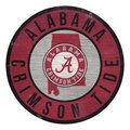 Fan Creations Alabama Crimson Tide Sign Wood 12 Inch Round State Design 7846020143